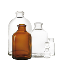 50 ml injectieflacon, amber, type 2 geblazen glas