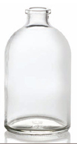 100 ml injectieflacon, helder, type 3 geblazen glas