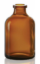 50 ml injectieflacon, amber, type 1 geblazen glas