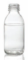 60 ml siroopfles, helder, type 3 geblazen glas